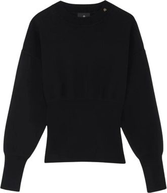 Anine Bing Imane Sweater - Dames - Ronde hals truien - Zwart - M - Polyester - Truien & Vesten