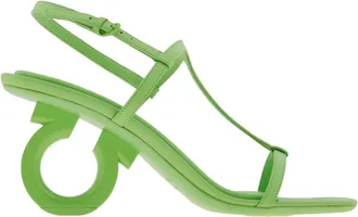 Ferragamo Elina Gancini Heel Sandals, Size 7 C