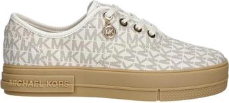 Michael Kors Lindsey Lace Up - Dames - Sneakers - Beige - 38 1/2 EU - Leer - Schoenen