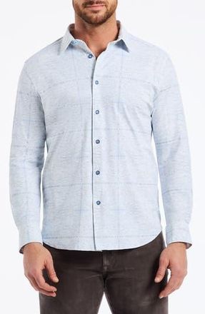 Robert Graham Irving Knit Button-Up Shirt in Blue at Nordstrom Rack, Size Xxx-Large