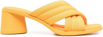 Camper Kiara crossover-strap sandals - women - Recycled Polyester/Recycled Polyester/Rubber/Acrylonitrile Butadiene Styrene (ABS) - 37 - Orange