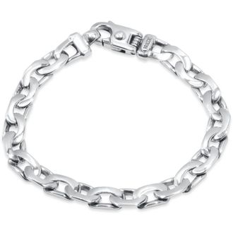 Pompeii3 Braccio Mens 36 Gram Designed Link Solid Silver Bracelet 8.5 Size: 8.5