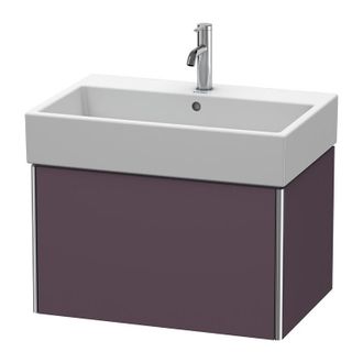 Duravit Duravit Xsquare Vanity Unidad De Pared 68,4x 46,0 Cm, 1 Extra&iacute;ble, Para Lavabo Vero Air 235070, Color (frente/cuerpo): Berenjena Seda Laca Mate - Xs40