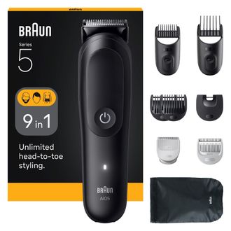 Braun All-in-one Kit Series 5, 9in1 Grooming, Aio5540 - Black