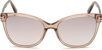 Tom Ford Ladies Brown Cat Eye Sunglasses FT0844 45G