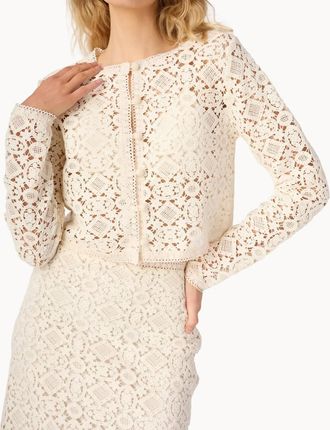 Cami NYC Kayseri Crochet Cardigan In Ceramic