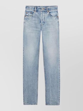 Saint Laurent denim high-rise relaxed straight-leg jeans