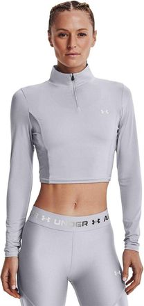 Under Armour Shine cropped fleece-top voor dames (Grijze dageraad)