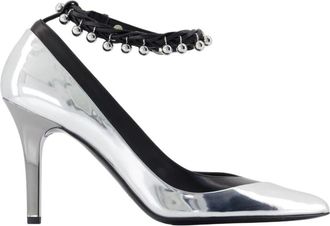 Isabel Marant Zilveren Nylon Pumps - Slip-On Puntige Neus - Dames - Pumps - Grijs - 38 EU - Nylon - Schoenen