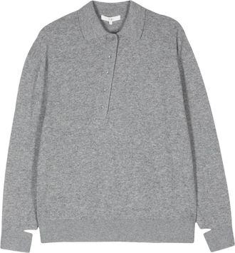 Tibi Easy polo shirt - women - Wool/Cashmere - S - Grey