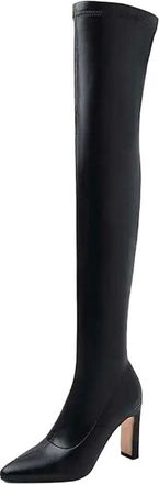 Generic Womens Pointed Toe High Heels Stretch Long Boots Elegant Dating Over-The-Knee Boots
