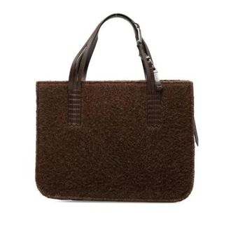 Chanel Pre-owned Tote Bags, female, Brown, Size: ONE SIZE Pre-owned Logo Shearling Leather 2way Bag