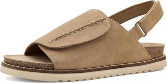 Taos Footwear Abstract Womens Sandals Warm Sand Suede : 10 M