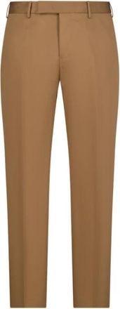 Pantaloni Torino Cotton Pants - Heren - Slim Fit Broeken - Beige - 2XL - Katoen - Broeken
