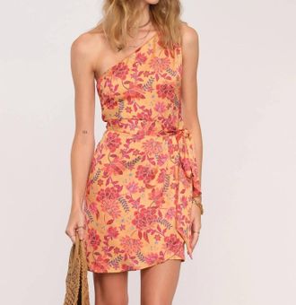 Heartloom Willow Dress In Gold/coral