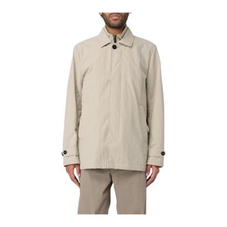 Fay Light Jackets, male, Beige, Size: S Lightweight Collared Jacket