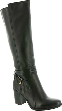 Naturalizer Womens Kelsey Wide Calf Riding Boot In Black