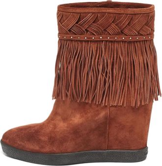 Le Silla Stivaletti con frange - Marrone
