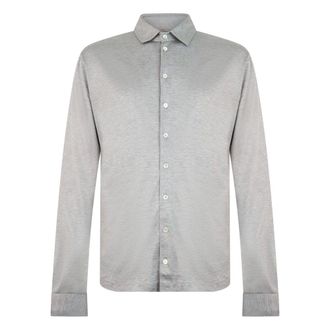 Herno Overhemden, Heren, Grijs, L, Katoen, Lange mouwen shirt