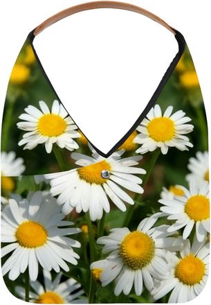 Generic Butterflies Daisies Flower (2) Reusable Lightweight Grocery Bags - Foldable Into Compact Pouch, Washable & Sturdy, Multipurpose for Shopping and Trave