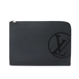 Louis Vuitton Noir Epi Leather Clutch Bag Pochette (Pre-Owned)