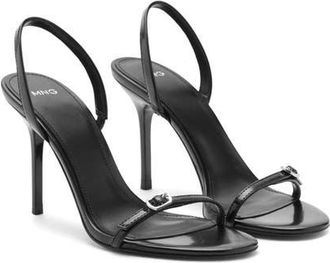 Mango Slingback Sandal in Black at Nordstrom, Size 6.5Us