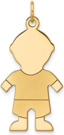 Diamond2Deal 14k Yellow Gold Satin Boy Charm