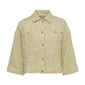 Mos Mosh Bouclé Jacket French Vanilla Stylish Outfit