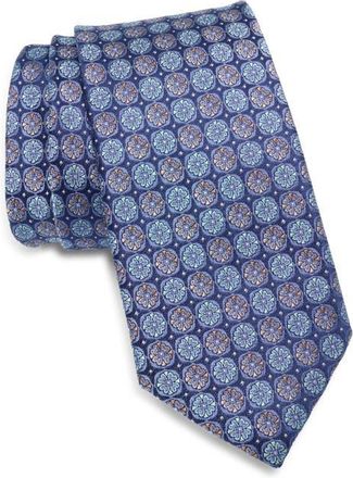 Nordstrom Glover Medallion Silk Tie in Mint at Nordstrom