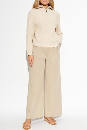 Anine Bing Lou Trousers, Womens, Beige