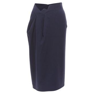 Jil Sander Asymmetric Jagged Cut Out Waistband Skirt