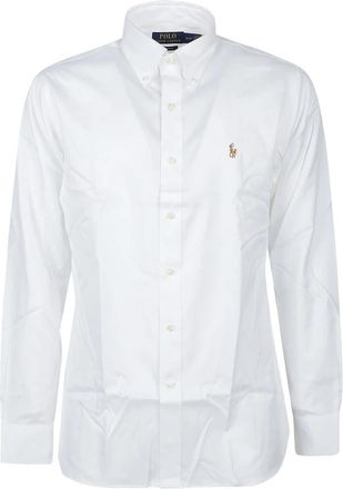 Polo Ralph Lauren Wit Langmouw Overhemd - Heren - Zakelijke Overhemden - Wit - L - Katoen - Overhemden