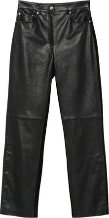 Sportmax Pantalones de cuero Spscrespo - Trousers - Mujer - Negro - S