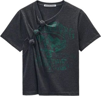 Alexander Wang knotted graphic T-shirt - Black