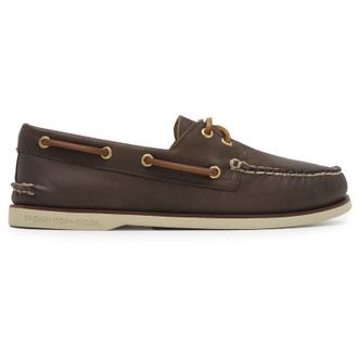 Sperry Top-Sider Gold Authentic Original 2-Eye Full Grain Leather Mens Boat Shoes - Brown Brun - Size:UK 8.5