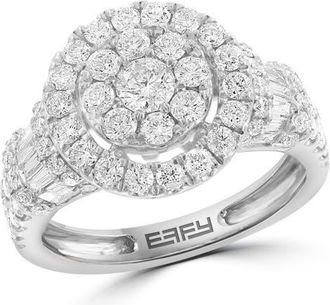 Effy 14K White Gold Diamond Cluster Ring in 14K Gold at Nordstrom, Size 7