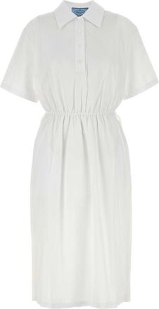 Prada White Poplin Shirt Dress