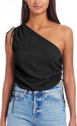 Amanda Uprichard Ania One Shoulder Top In Black