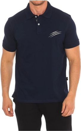 Plein Sport Polo met Claw Print - Heren - Fitness - Blauw - S - Katoen - Fitness