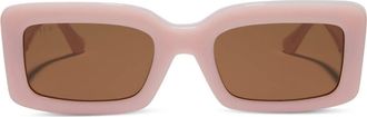DIFF Eyewear Womens Indy Sunglasses In Pink Velvet/ Brown