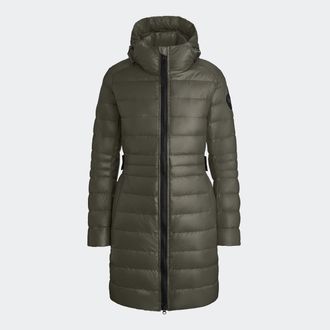 Canada Goose Cypress Hooded Jacket Black Disc (Women, Smokey Sage, S)