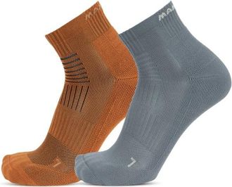Mammut Multisport Quarter 2-Pack Multifunktionssocken - Unisex | grau/braun