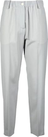 Alysi Virgin Wool Stretch Trousers - Light Blue