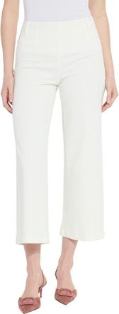 Lyss&eacute; Layton Pull-On High Waist Crop Wide Leg Knit Jeans in Ecru White at Nordstrom, Size X-Small