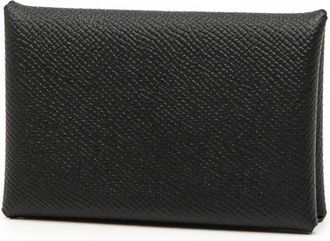 Herm&egrave;s 2023 Epsom Calvi card holder - Zwart