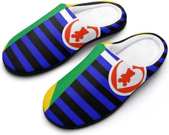 Generic Jamaica DDLG Proud Flag Mens House Slippers Memory Foam Washable Cotton Slip on Home Shoes