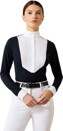 Ariat Womens SolVeil Show Shirt Long Sleeve in Show Navy, Size 2X-Small, by Ariat