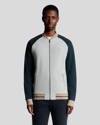 Lyle & Scott Heavyweight Contrast Raglan Bomber - Zwart