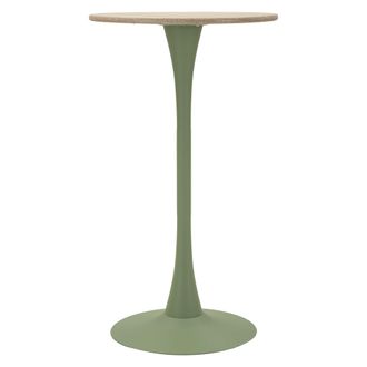Dmora Mesa Fija Leh, 2 Plazas, Forma Redonda, Estructura Color Crema, 60x60x106h Cm Blanco Crema