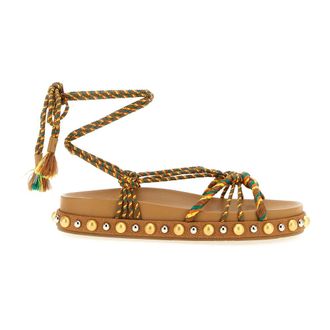 Aquazzura Flat Sandals, female, Multicolor, 4 UK, Tropical Sandals